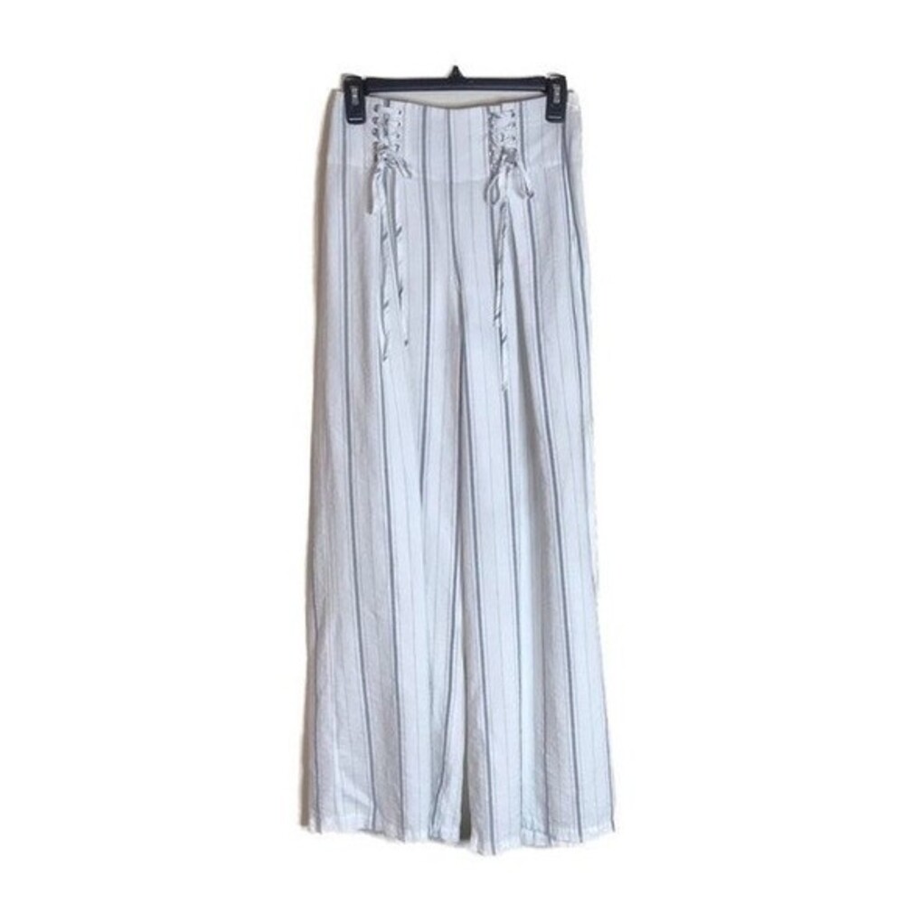 Luxxel ladies lightweight high waisted casual wide leg pants size small